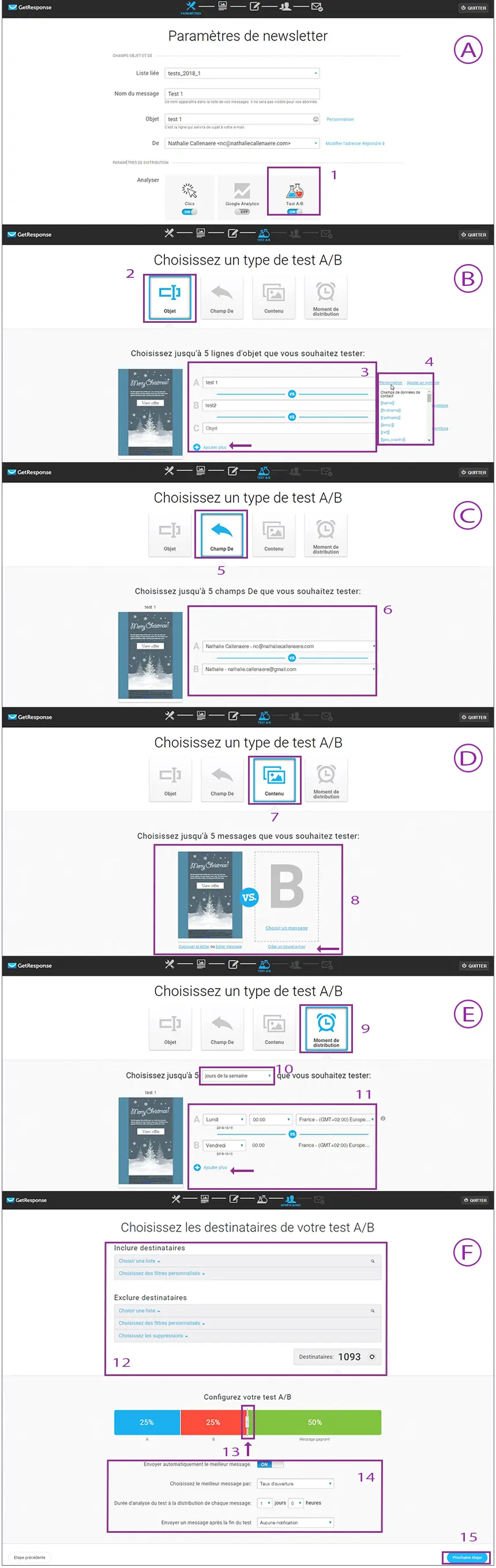 Test A/B Getresponse