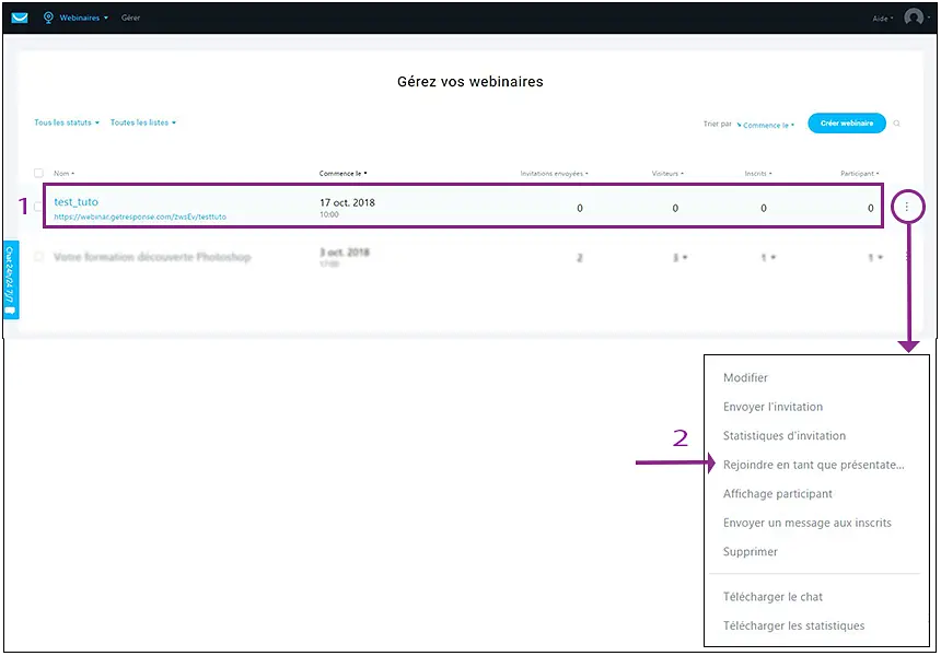 webinaires webinars Getresponse