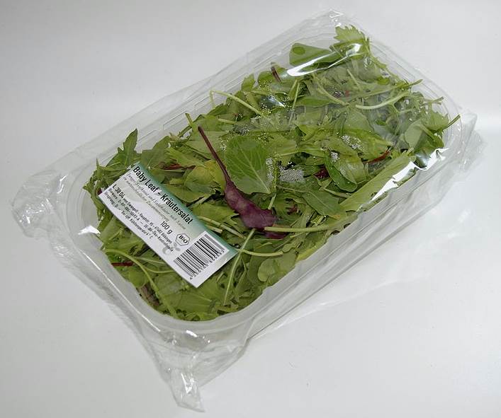 emballage bioplastique salade