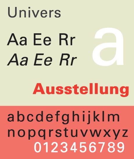 lineales typographie univers