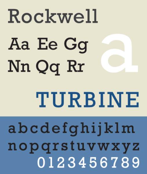 typographie egyptienne rockwell